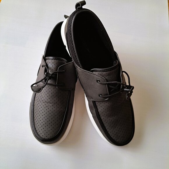 Speedo 2 Pair Mens (13D) Port Lightweight Top Sider Boat Shoes | Brown & Black - Picture 2 of 8